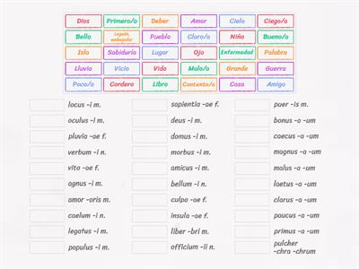 Vocabulario latín T2