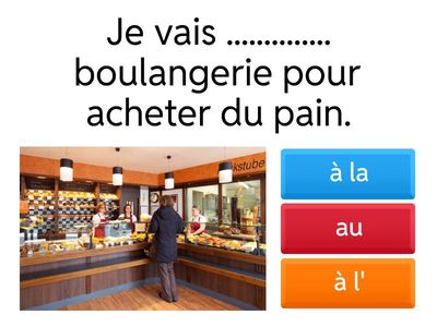  verbe aller + prépositions et articles