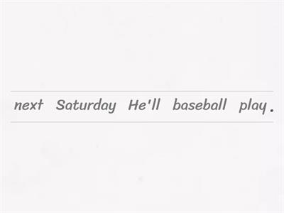 Future tense "will" sentences 