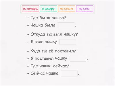 Где? Откуда? Куда? Где?