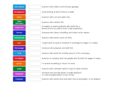 Employment Vocabulary # 2