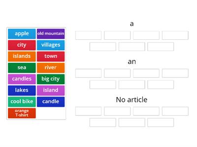 2Unit a/an or no article