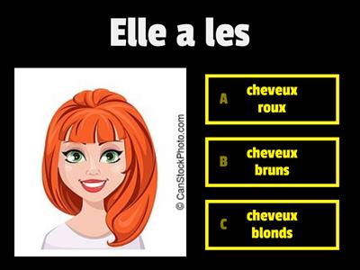 Tu peux te décrire?- Les cheveux