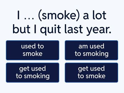 used to/ to get used to/ to be used to: 