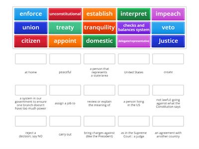 Government Vocabulary (Constitution)