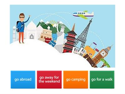 English File Pre-intermediate 2A Vocabulary Holidays. Phrases with "go"