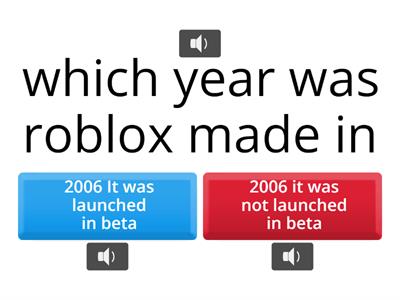 Roblox quiz 