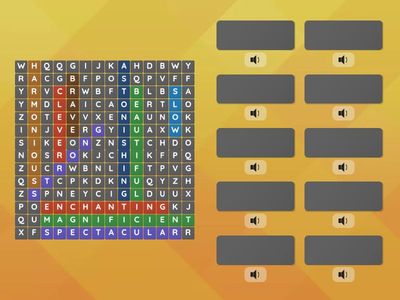Wordsearch (SB🐝. List 7 - Adjectives)