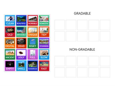 B1. GRADABLE VS. NON-GRADABLE ADJECTIVES: PART 1