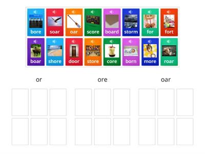Sort or/ore/oar