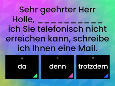 DTB B2 - Sprachbausteine Übung / Quiz