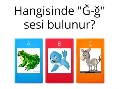 1. Sınıf "Ğ-ğ" Sesi Çalışması