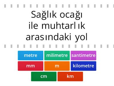 uzunluk ölçme 4.sınıf