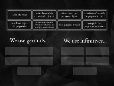 Gerunds and Infinitives