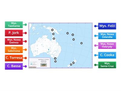 Australia wyspy polwyspy cieśniny