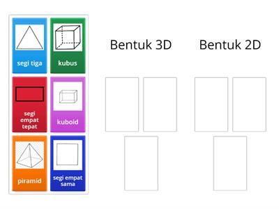 Susun atur bentuk 2D dan bentuk 3D