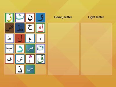 Heavy and light letters 