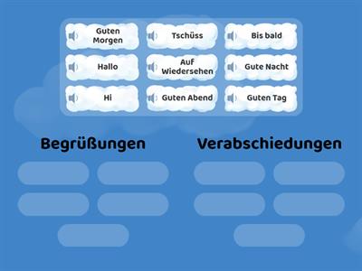 begrüsung und verabschiedung