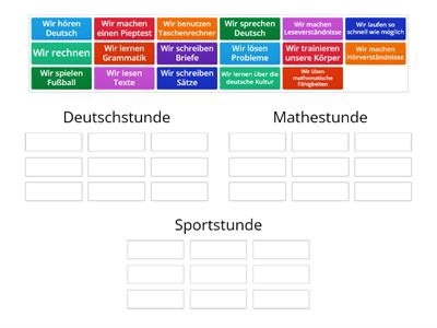 Was machen Sie in der Deutschstunde...?