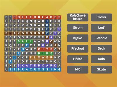 At the park - wordsearch