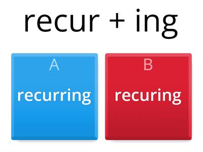 Double Consonant Suffix Rule