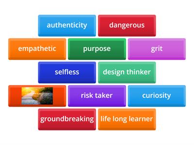 Risk Taker Vocabulary 