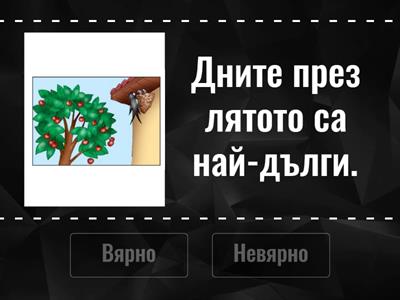 Сезонни промени в природата (2 клас)