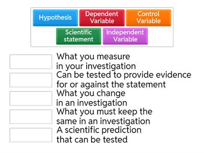 Variables match up activity