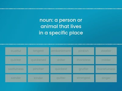 suffixes -er -est -est -ish -ful -ness -ed -less Wilson Just Words U6 L3 