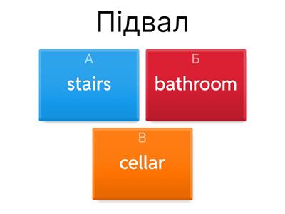 Частини будинку 3 клас англійська
