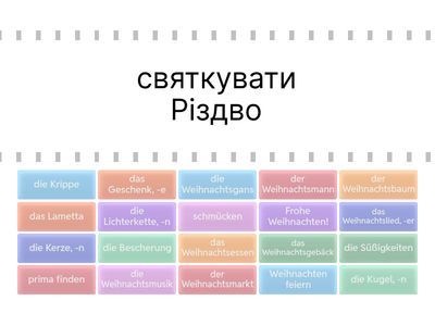 Weihnachten: Wortschatz