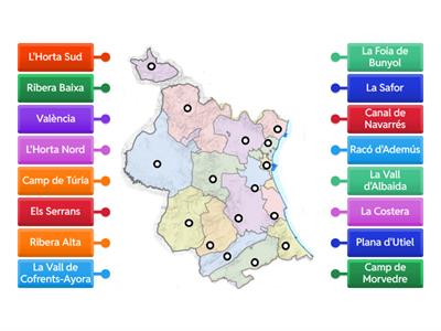 Comarques de la provincia de València