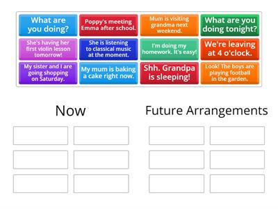 Present Continuous for future arrangements