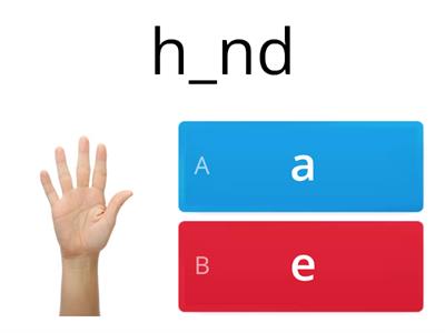 a or e with CVC and CVCC