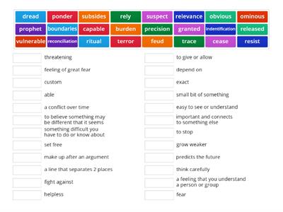 EDGE KEY VOCAB UNIT 5