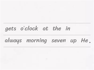 SENTENCES IN ON AT TIME