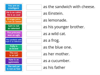 As...as / not as...as