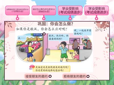 （单元9： 勇敢面对负面影响） 巩固：你会怎么做？ m/s 113 