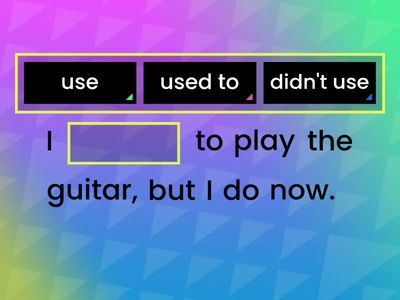 4thG Grammar - Used to / Didn't use to