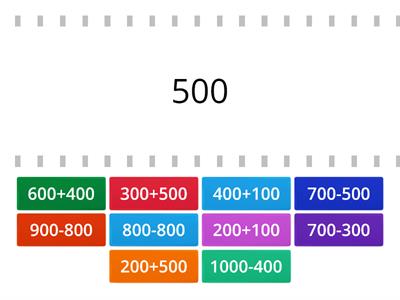   Sčítání a odčítání do 1000 - stovky