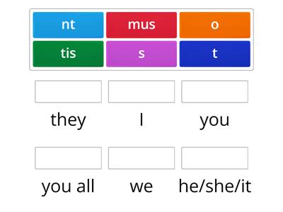 present tense (endings)