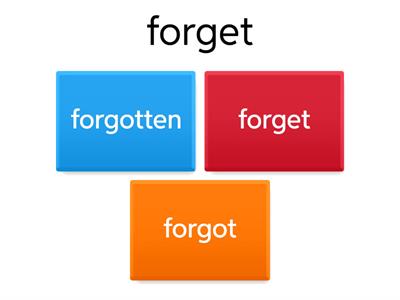 I07 Irregular Verbs Past participle