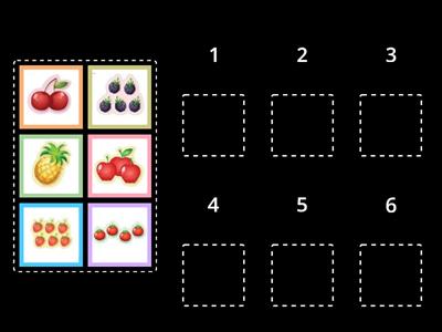 ABBINA LA FRUTTA AL NUMERO
