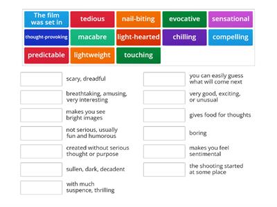 Adjectives to describe books Adv solutions