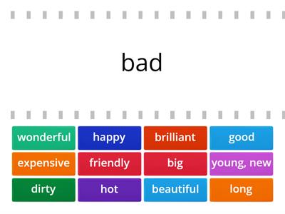 Adjectives opposites