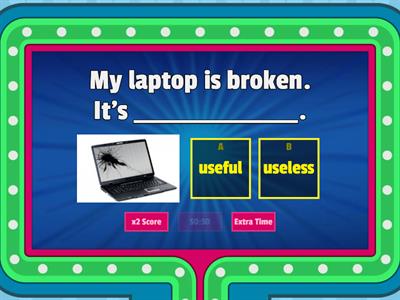 Suffix -less and -ful 