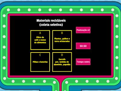 Tipos de lixo- Quiz