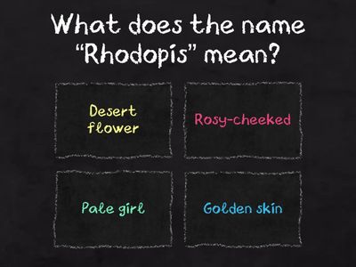 The Egyptian Cinderella quiz 