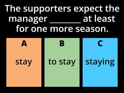 Verb + object + infinitive/gerund – verb patterns C1