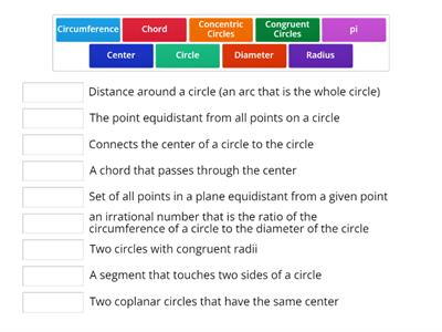 Circles Vocabulary